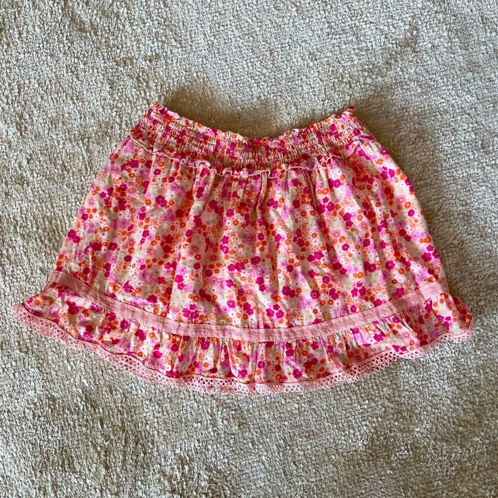 Girls Ever After Pink and Orange Skirt with Pink Lace